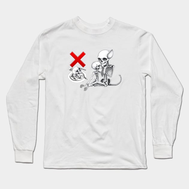 skeleton meme Long Sleeve T-Shirt by  art white